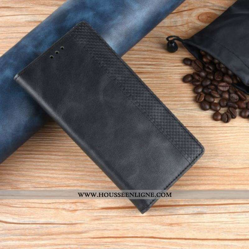 Flip Cover Samsung Galaxy S21 Plus 5G Effet Cuir Vintage Stylisé