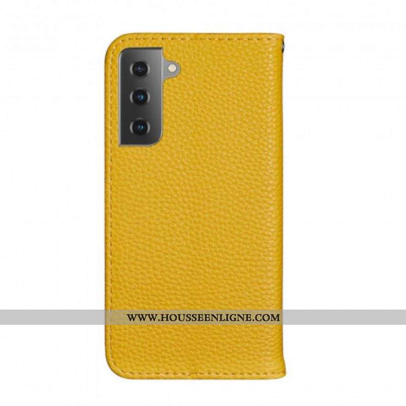 Flip Cover Samsung Galaxy S21 Plus 5G Simili Cuir Litchi Ultra Chic