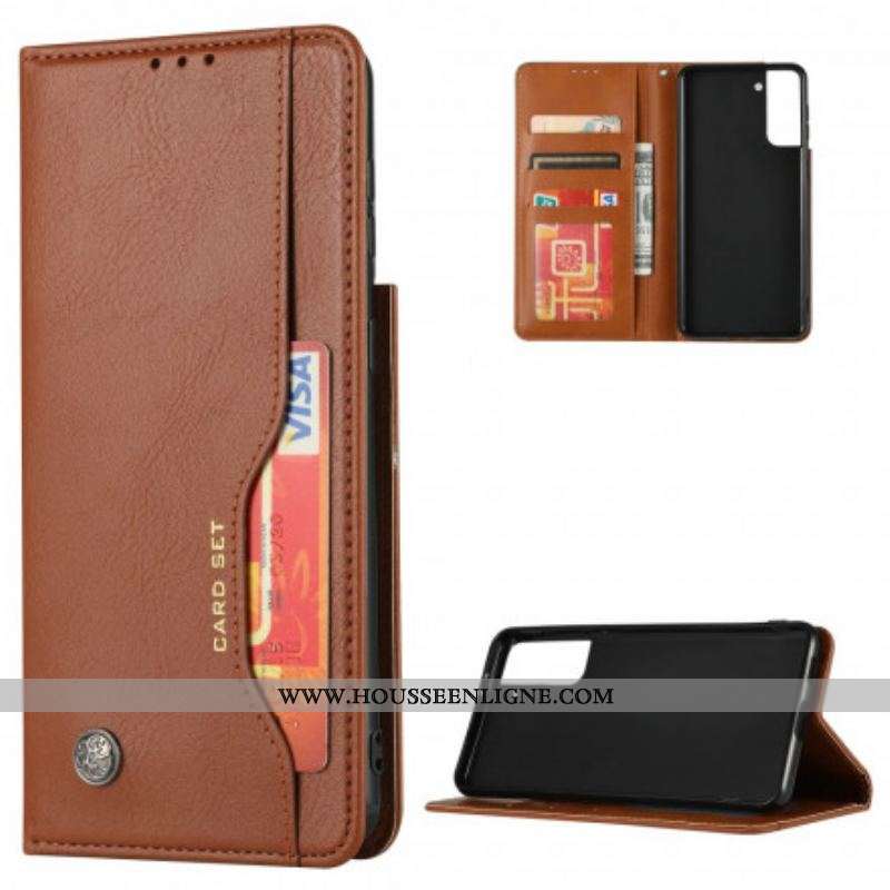 Flip Cover Samsung Galaxy S21 Plus 5G Simili Cuir Porte-Cartes