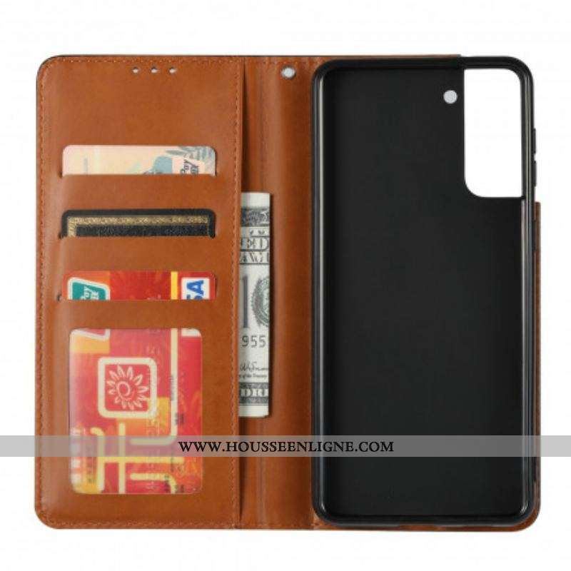 Flip Cover Samsung Galaxy S21 Plus 5G Simili Cuir Porte-Cartes