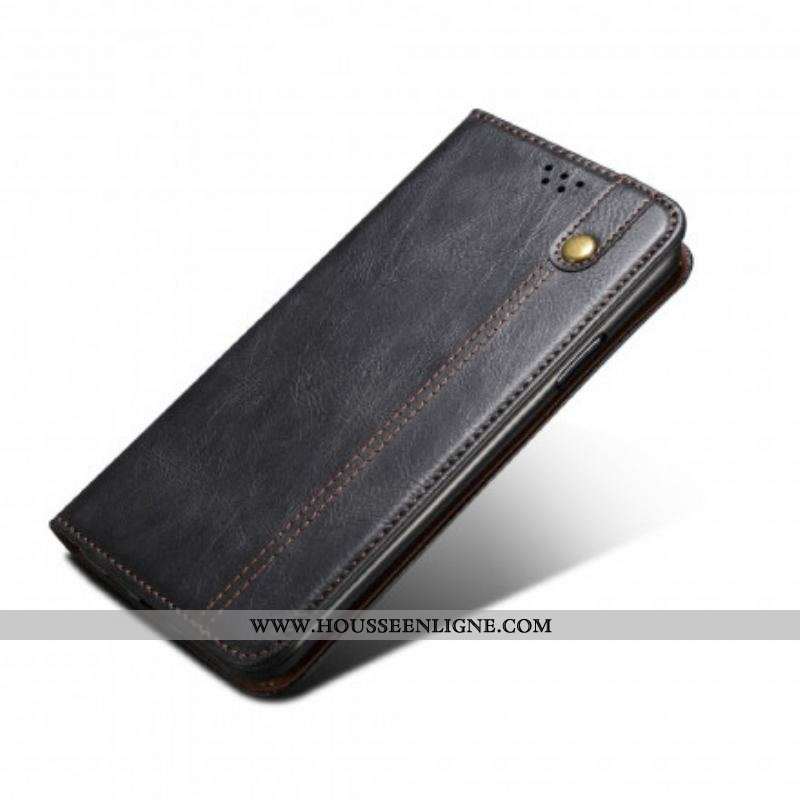 Flip Cover Samsung Galaxy S21 Ultra 5G Simili Cuir Ciré