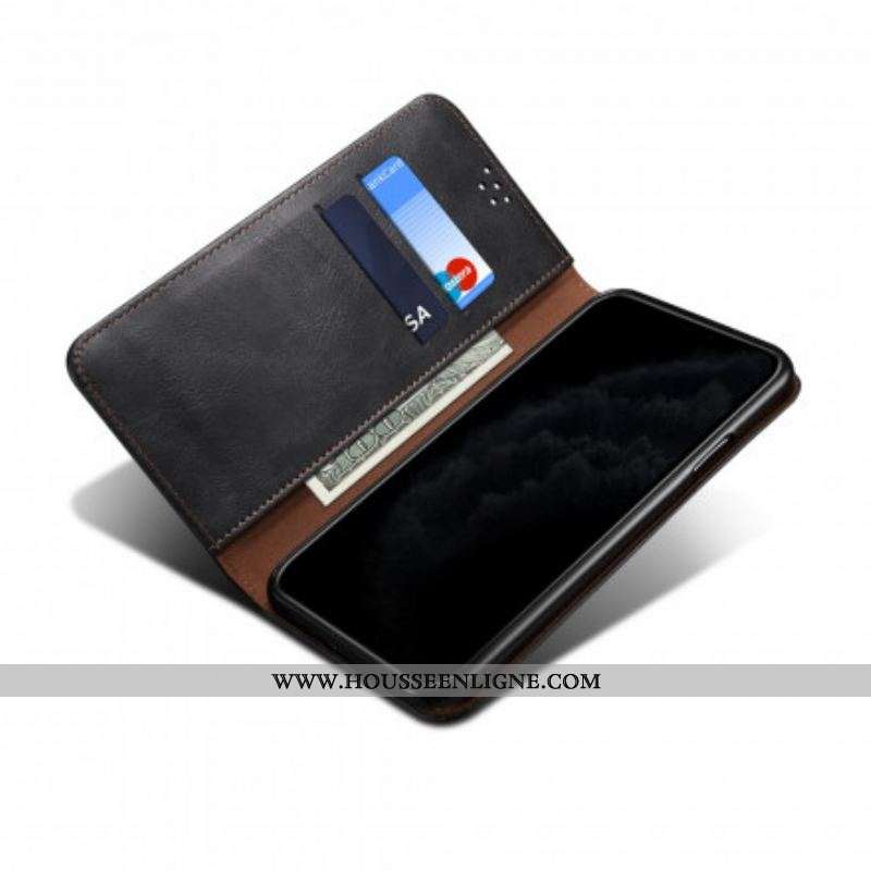 Flip Cover Samsung Galaxy S21 Ultra 5G Simili Cuir Ciré