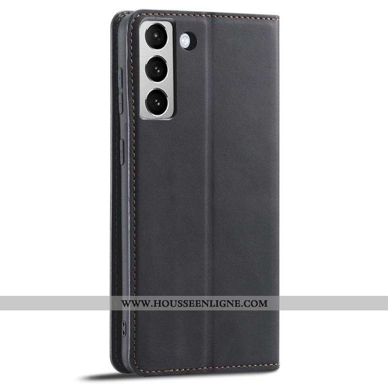 Flip Cover Samsung Galaxy S22 5G Effet Cuir FORWENW