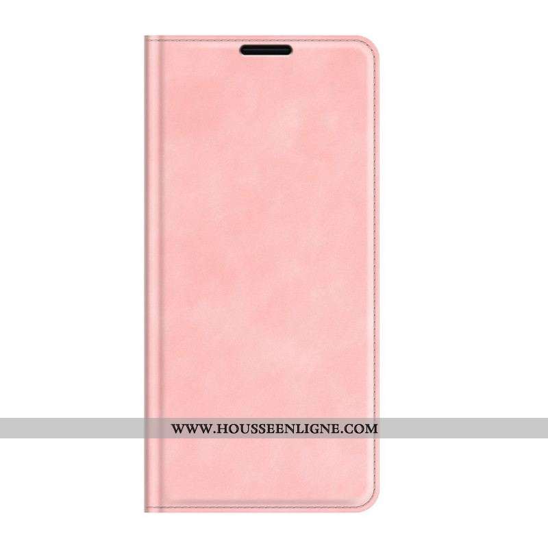 Flip Cover Samsung Galaxy S22 5G Effet Cuir Silky Touch