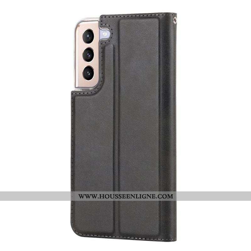 Flip Cover Samsung Galaxy S22 5G Simili Cuir Classe à Lanière