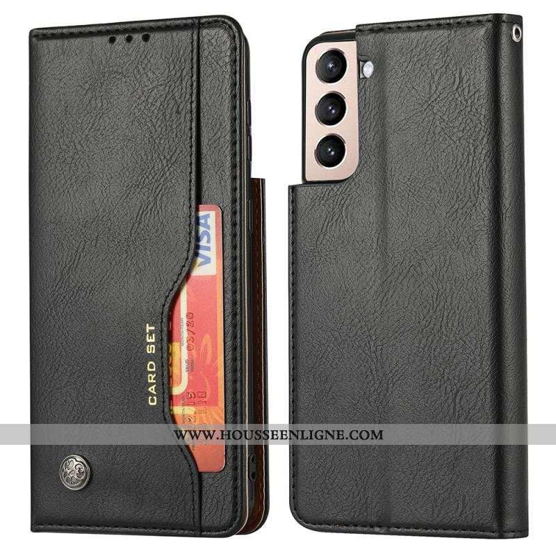 Flip Cover Samsung Galaxy S22 5G Simili Cuir Porte-Cartes