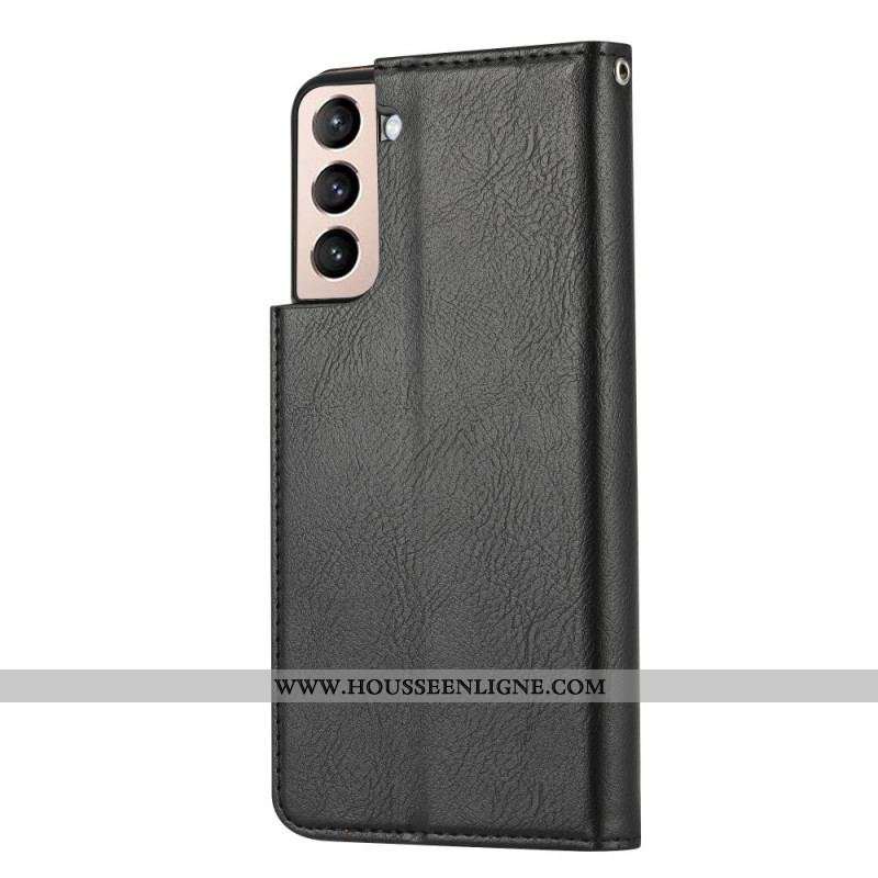 Flip Cover Samsung Galaxy S22 5G Simili Cuir Porte-Cartes