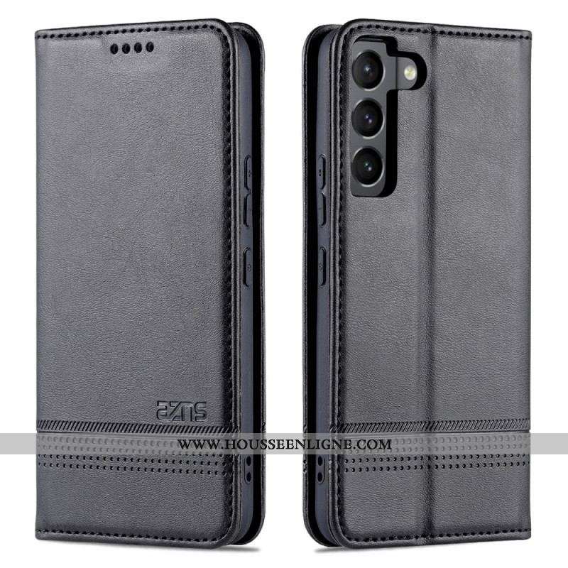 Flip Cover Samsung Galaxy S22 5G Style Cuir AZNS