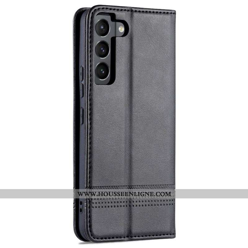 Flip Cover Samsung Galaxy S22 5G Style Cuir AZNS