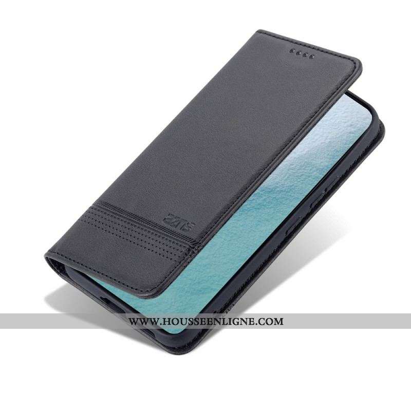 Flip Cover Samsung Galaxy S22 5G Style Cuir AZNS