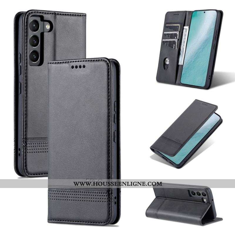 Flip Cover Samsung Galaxy S22 5G Style Cuir AZNS