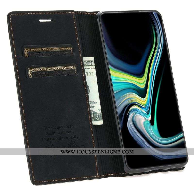 Flip Cover Samsung Galaxy S22 5G Style Cuir Couture Fermoir Magnétique