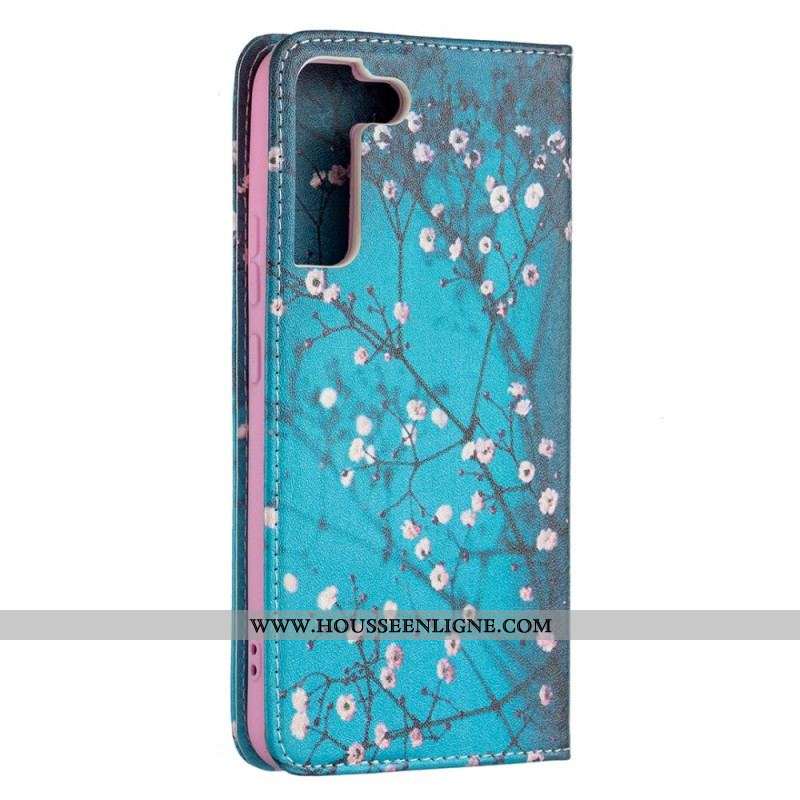 Flip Cover Samsung Galaxy S22 Plus 5G Branches Fleuries