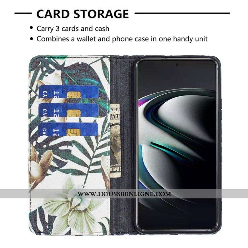 Flip Cover Samsung Galaxy S22 Plus 5G Feuilles