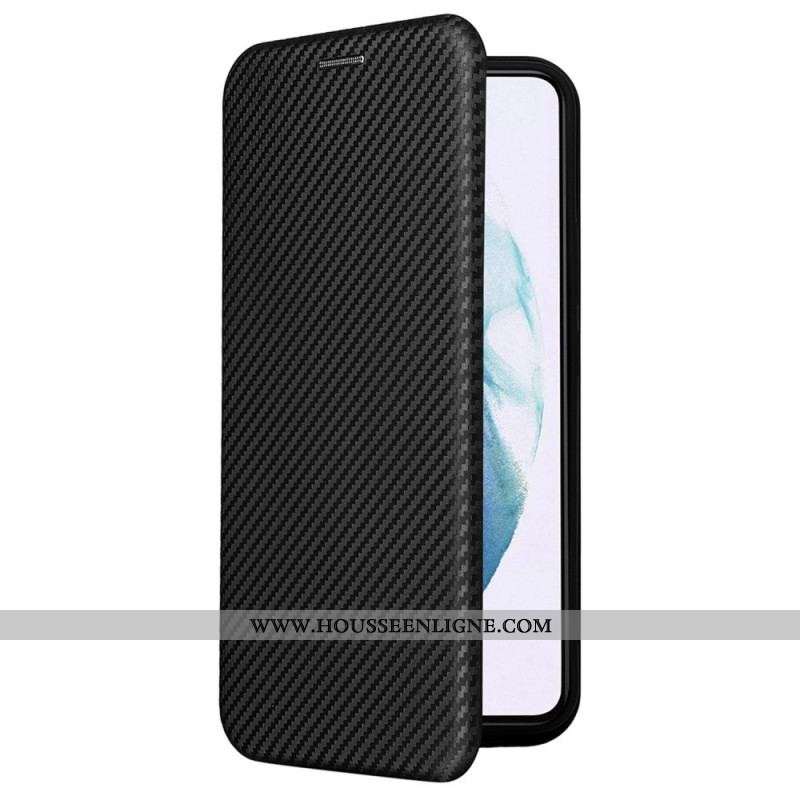 Flip Cover Samsung Galaxy S22 Plus 5G Fibre Carbone