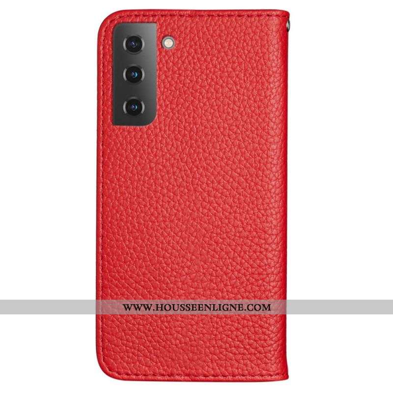 Flip Cover Samsung Galaxy S22 Plus 5G Simili Cuir Litchi Ultra Chic