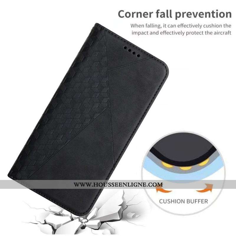 Flip Cover Samsung Galaxy S22 Plus 5G Style Cuir Texture Diamant