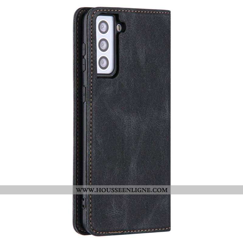 Flip Cover Samsung Galaxy S22 Style Cuir Ligne