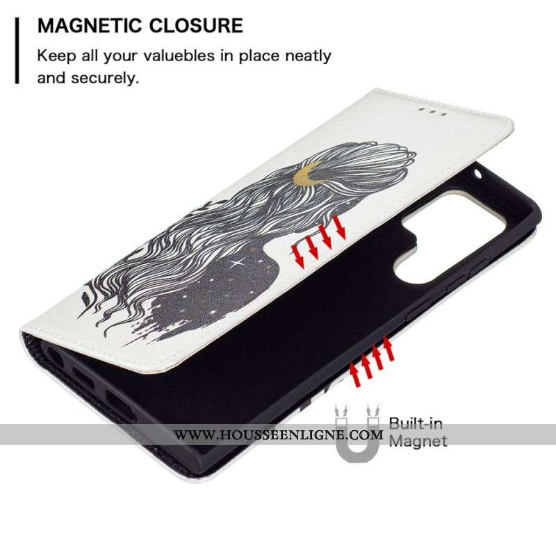 Flip Cover Samsung Galaxy S22 Ultra 5G Jolie Chevelure