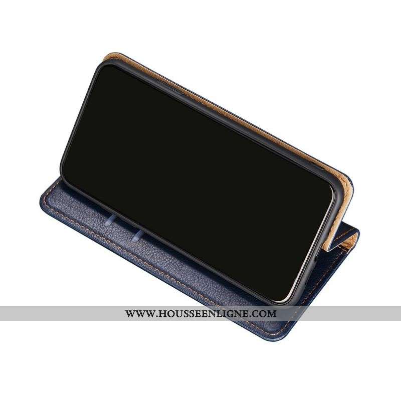 Flip Cover Samsung Galaxy S22 Ultra 5G Simili Cuir Coutures