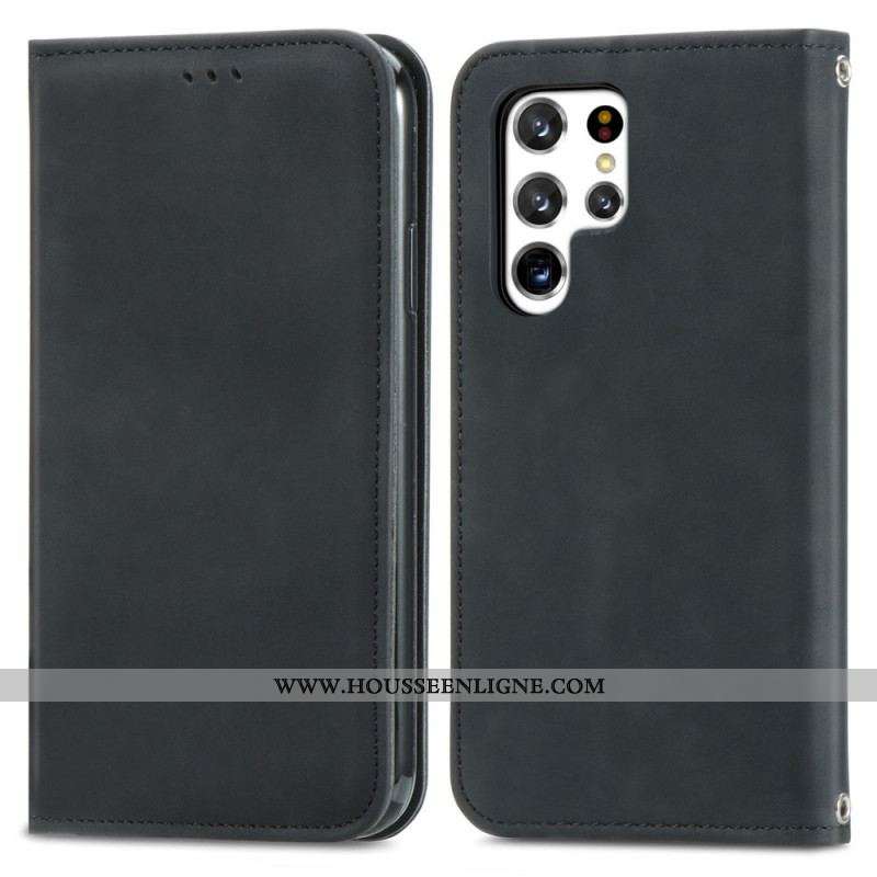 Flip Cover Samsung Galaxy S22 Ultra 5G Skin-Touch Design