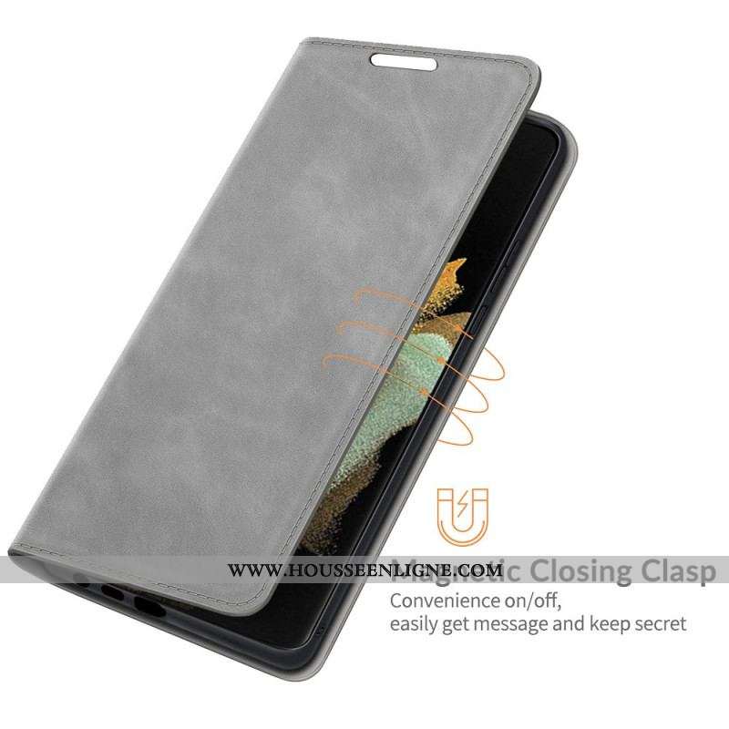 Flip Cover Samsung Galaxy S22 Ultra 5G Style Cuir Design