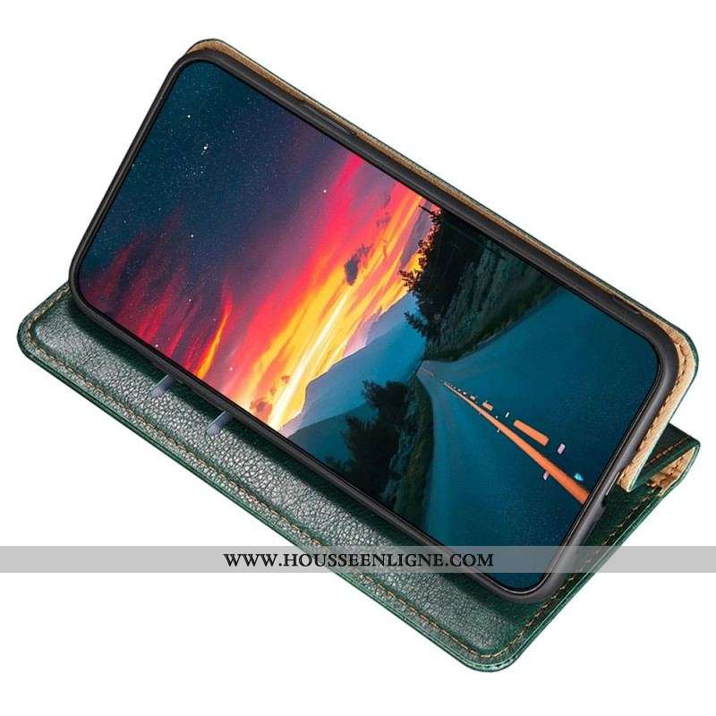 Flip Cover Samsung Galaxy S23 Plus 5G Simili Cuir Coutures