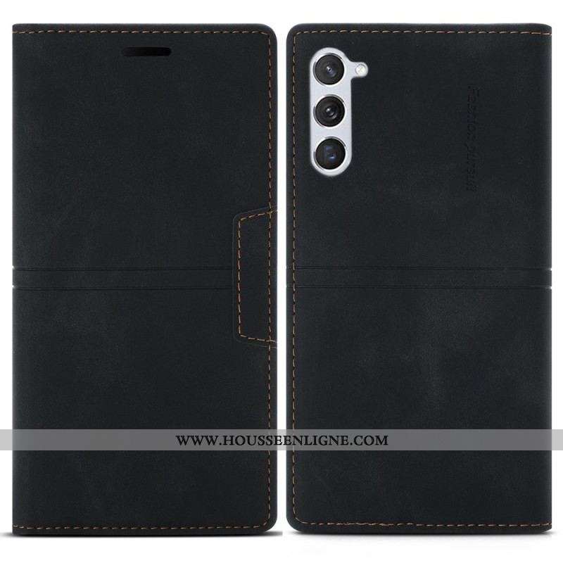 Flip Cover Samsung Galaxy S23 Plus 5G Style Cuir Couture Fermoir Magnétique