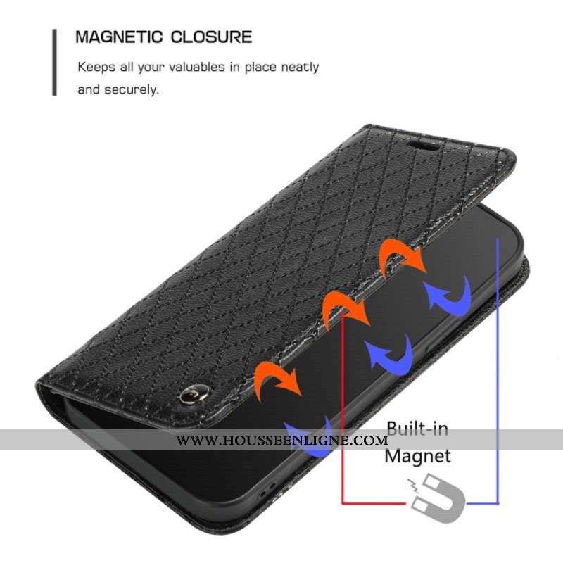 Flip Cover Samsung Galaxy S23 Ultra 5G Losanges RFID