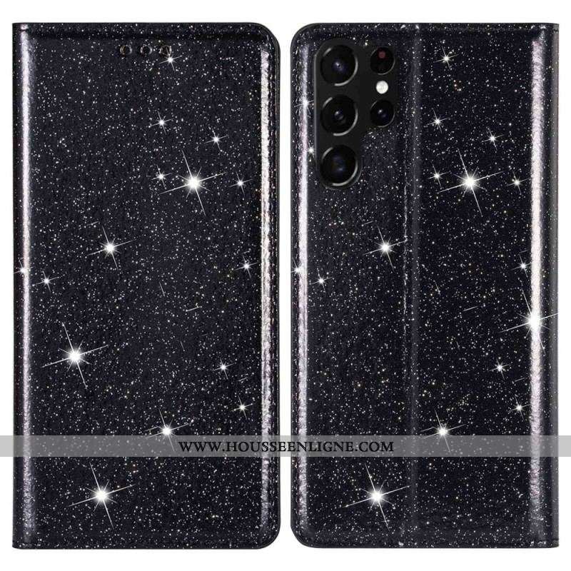 Flip Cover Samsung Galaxy S23 Ultra 5G Style Paillettes