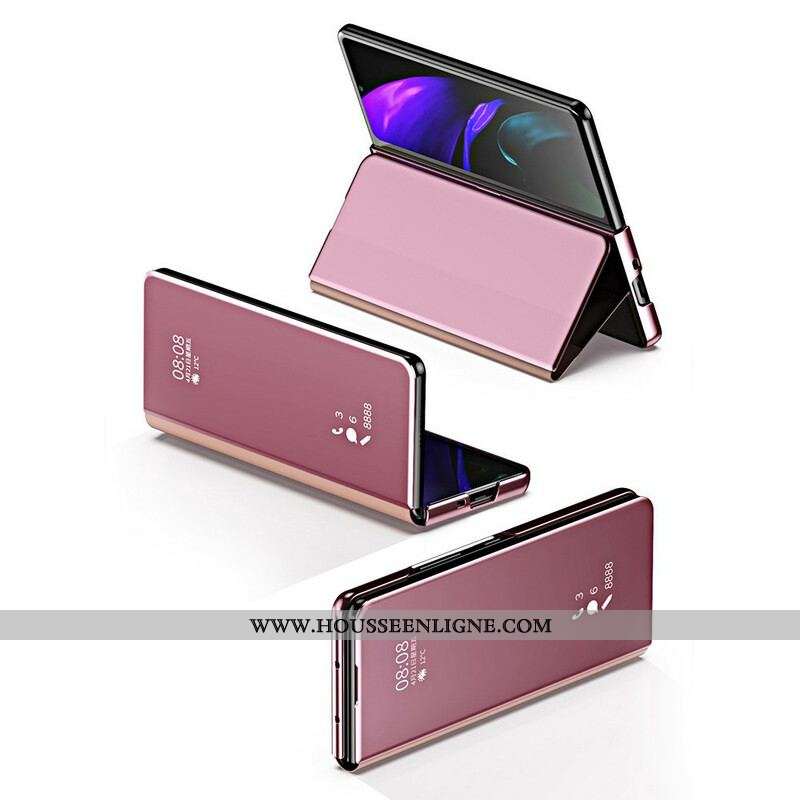 Flip Cover Samsung Galaxy Z Fold 3 5G Couverture Miroir