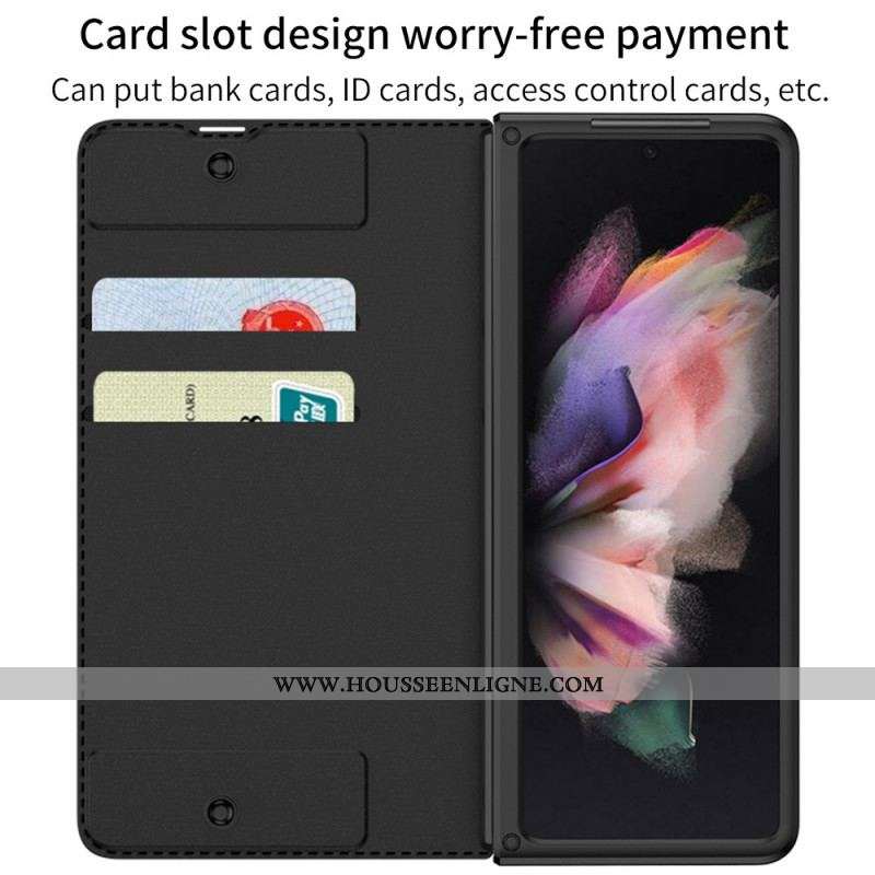 Flip Cover Samsung Galaxy Z Fold 3 5G Simili Cuir Porte-Stylet GKK