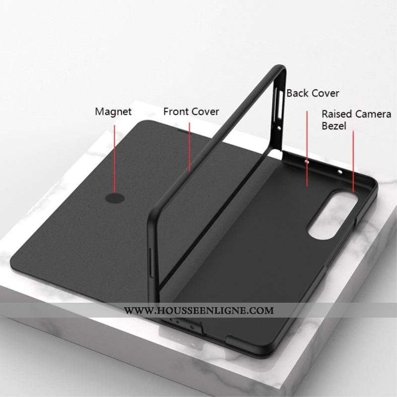 Flip Cover Samsung Galaxy Z Fold 3 5G Simili Cuir Porte-Stylet