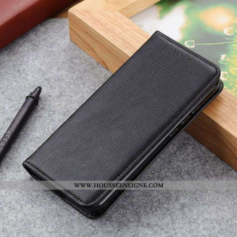 Flip Cover Sony Xperia 1 IV Cuir Fendu Litchi