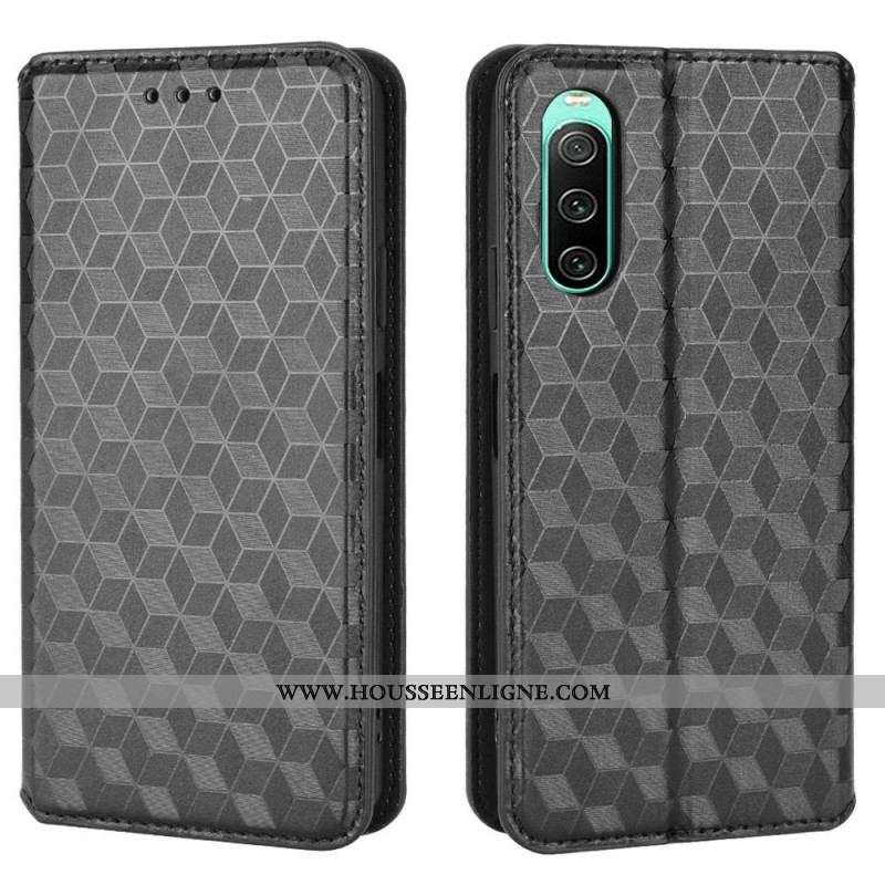 Flip Cover Sony Xperia 10 IV Cubes 3D