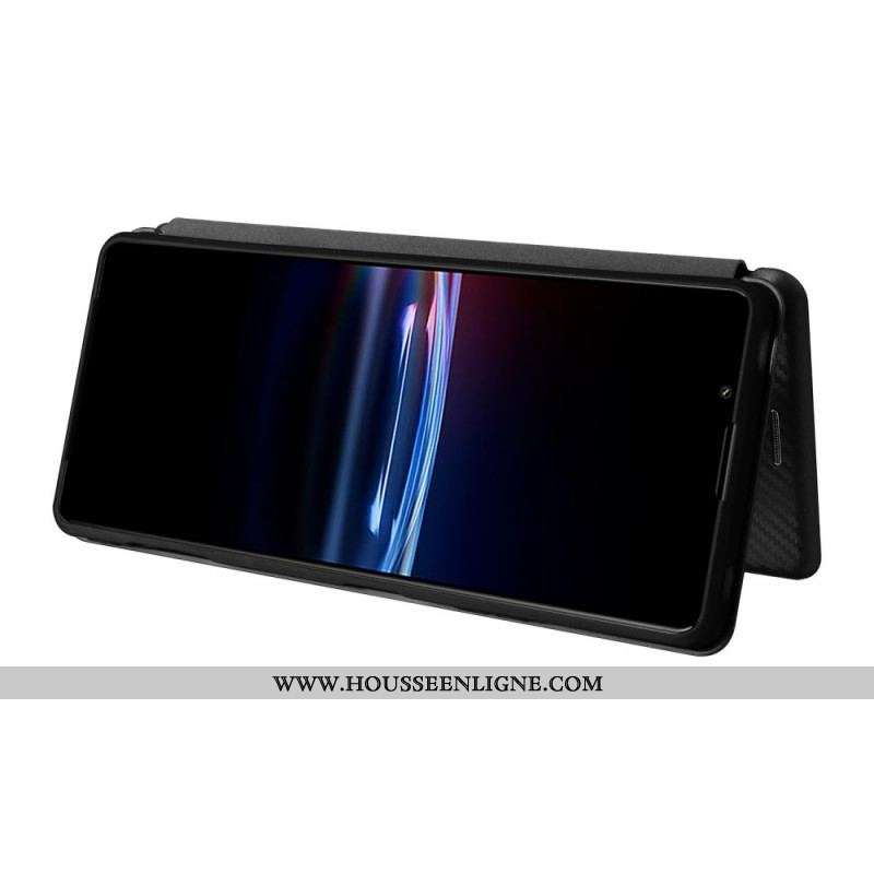 Flip Cover Sony Xperia Pro-I Fibre Carbone