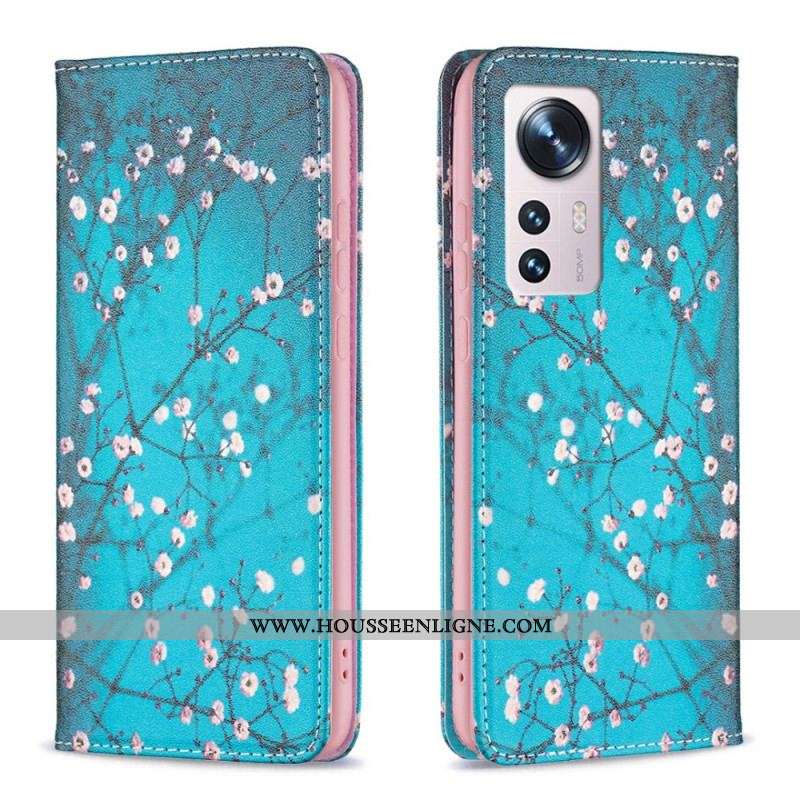 Flip Cover  Xiaomi 12 / 12X  Branches Fleuries