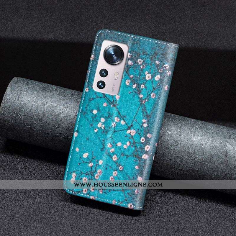 Flip Cover  Xiaomi 12 / 12X  Branches Fleuries