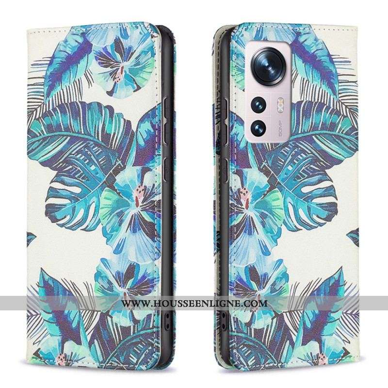 Flip Cover  Xiaomi 12 / 12X  Feuilles