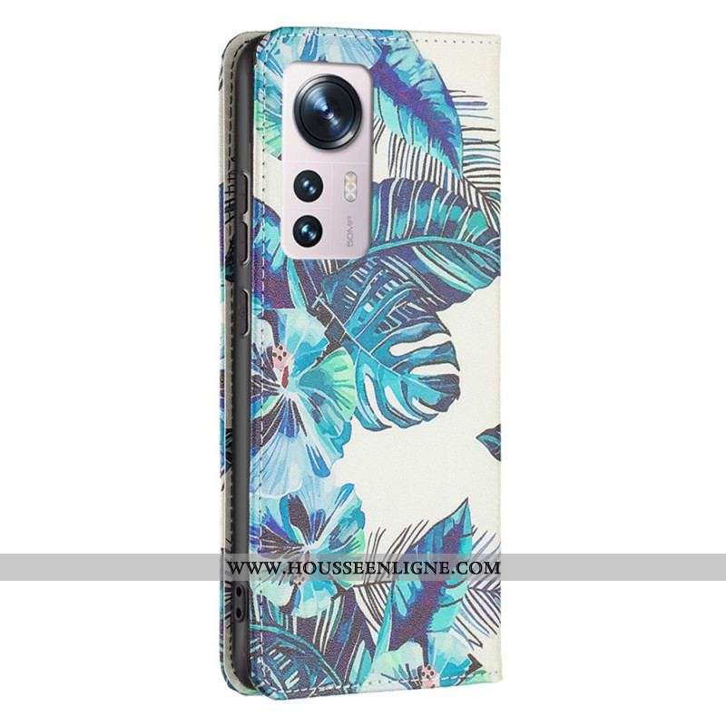 Flip Cover  Xiaomi 12 / 12X  Feuilles