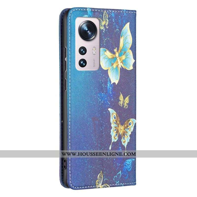 Flip Cover  Xiaomi 12 / 12X  Papillons Colorés