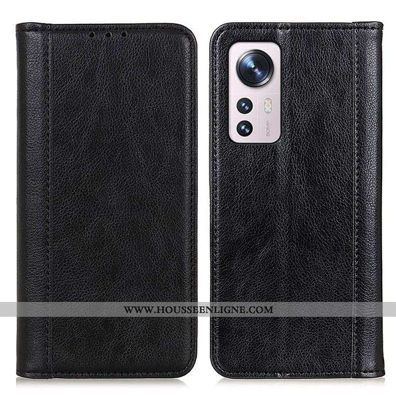 Flip Cover  Xiaomi 12 / 12X Version Coloré Cuir Fendu