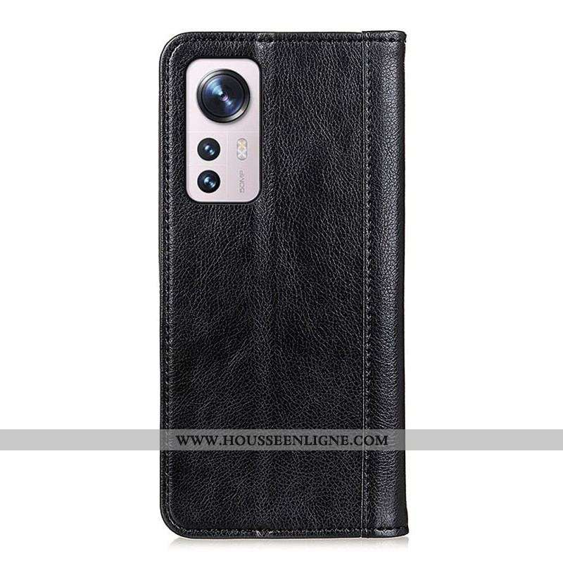 Flip Cover  Xiaomi 12 / 12X Version Coloré Cuir Fendu