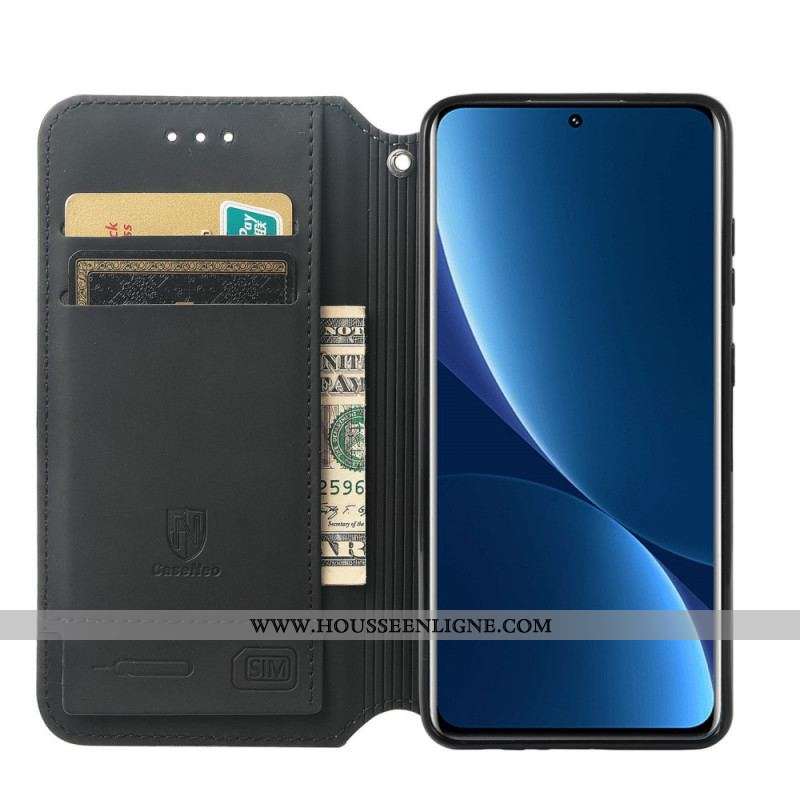 Flip Cover Xiaomi 12 Pro Design RFID Caseneo