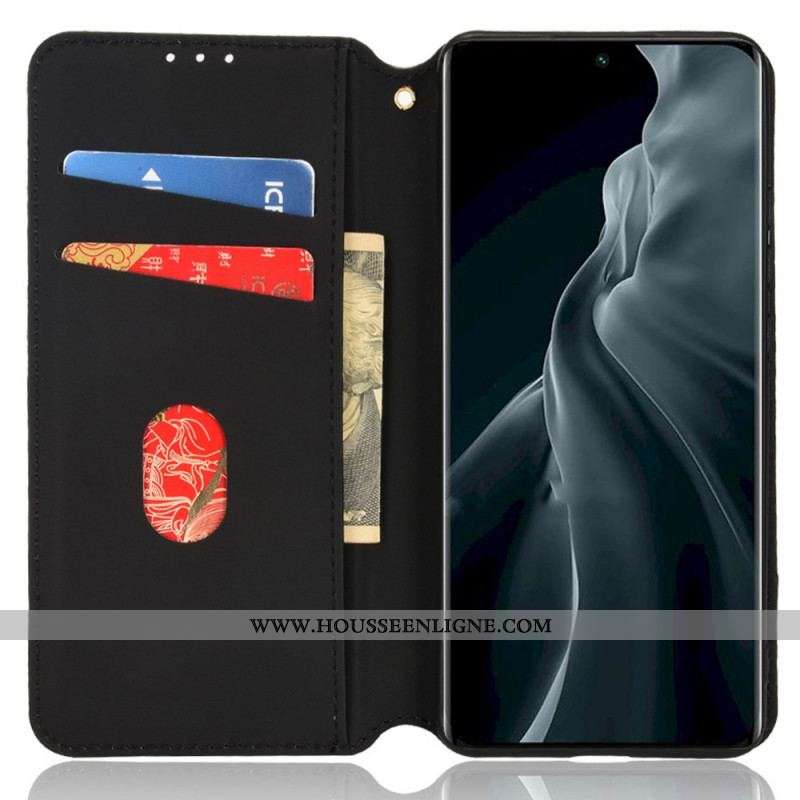 Flip Cover Xiaomi 12 Pro Effet Cuir Diamant