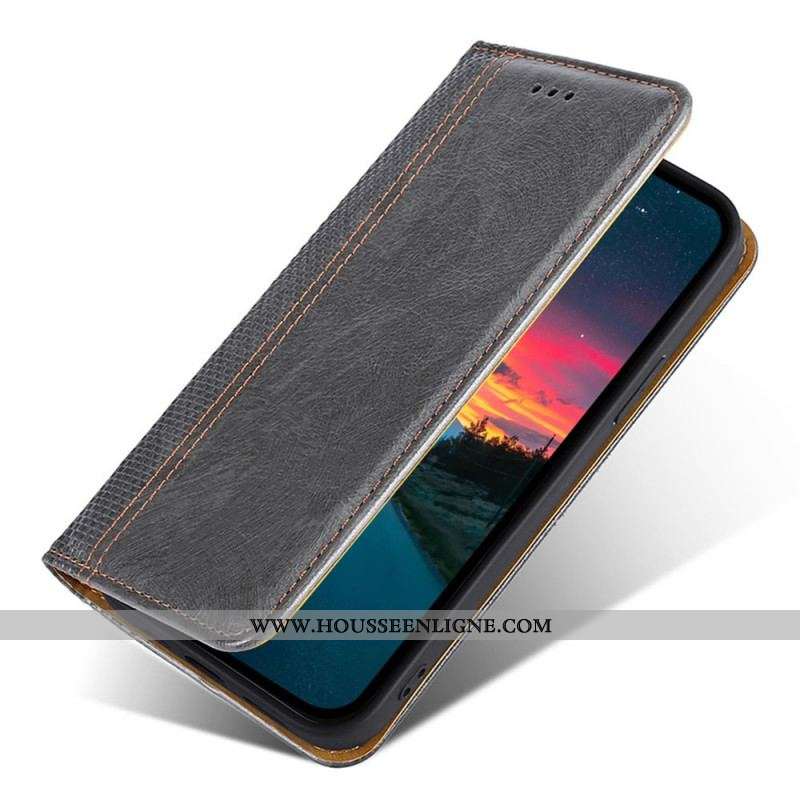 Flip Cover Xiaomi 12 Pro Effet Cuir Vintage