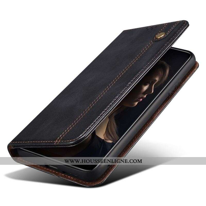 Flip Cover Xiaomi 12 Pro Simili Cuir Ciré