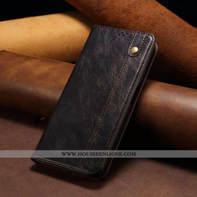 Flip Cover Xiaomi 12 Pro Simili Cuir Ciré