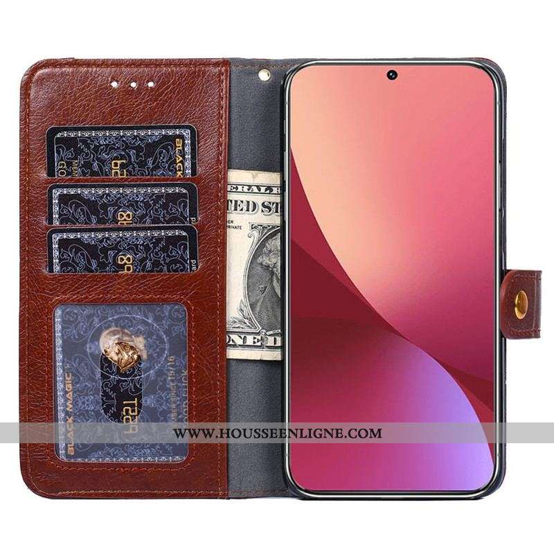 Flip Cover Xiaomi 12 Pro Style Cuir Rivet