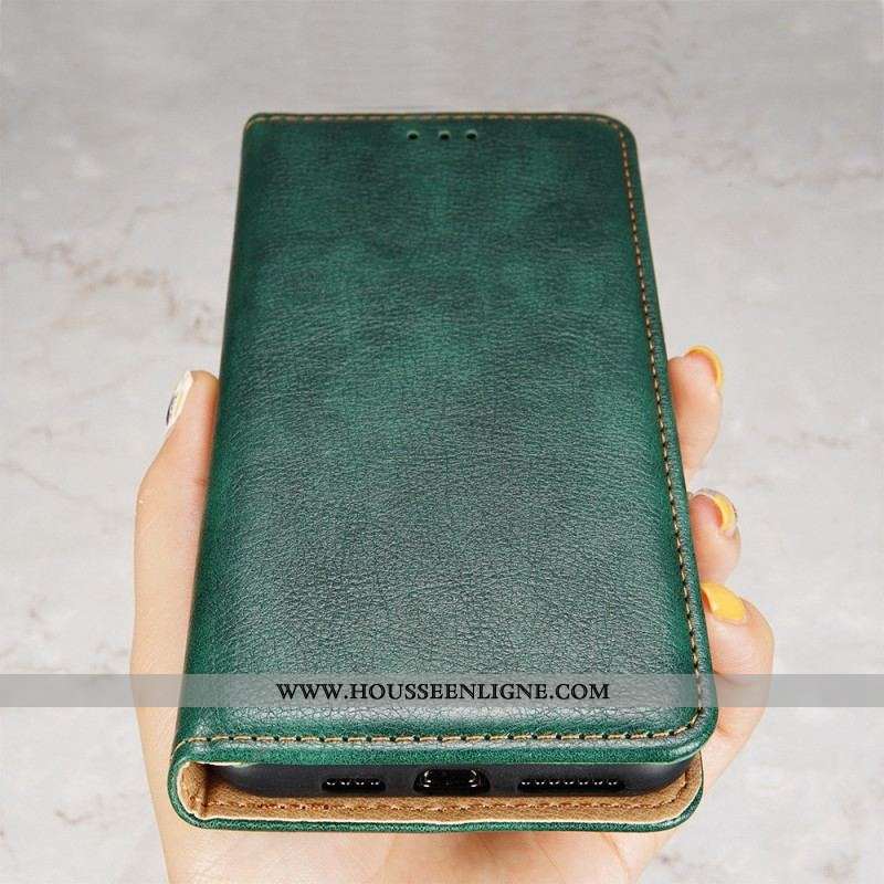 Flip Cover Xiaomi 13 Pro Simili Cuir Coutures